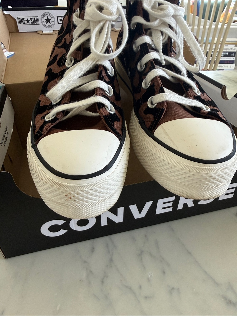 Original Converse Chuck Taylor All Star Lift Platform in leopard remix - Picture 4 of 7